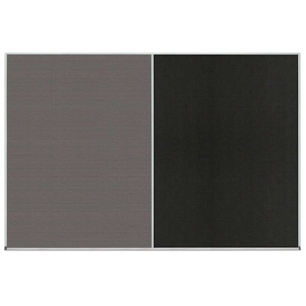 Enclosed Corkboard, 1 Door, 72"x48", 4" Fra, UV3405-BLACK-CORK